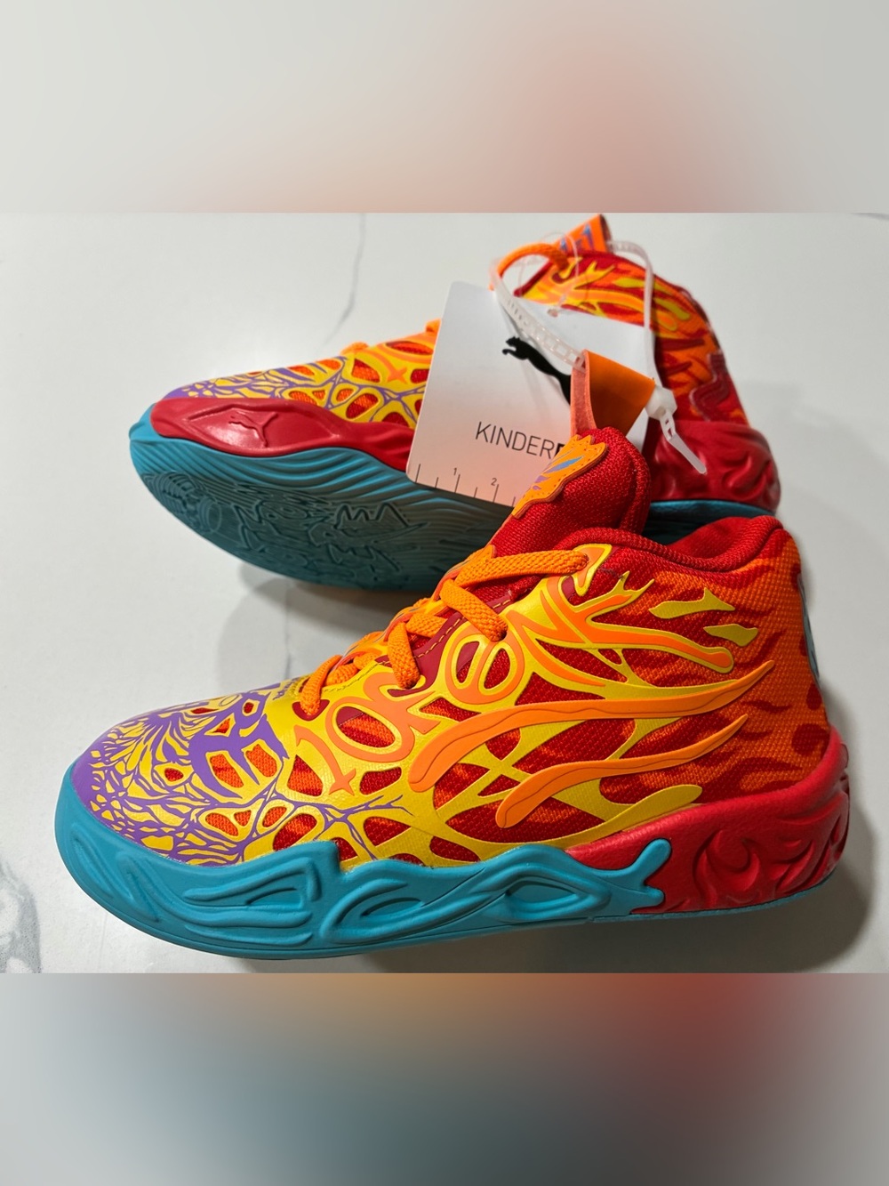 Puma MB.04 Phoenix LaMelo Ball Kids Basketball Shoes (10C) Retails For $125